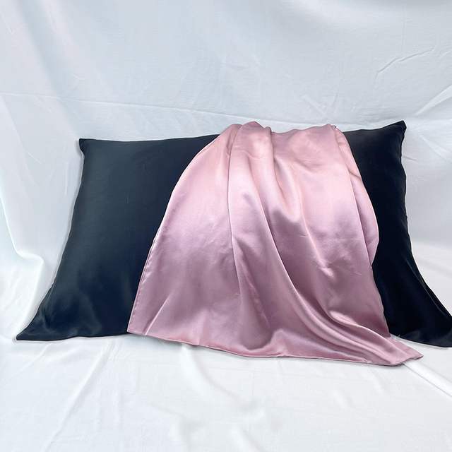 Luxuriöser Kissenbezug aus reiner 100 % Maulbeer-Naturseide mit Reißverschluss oder Seidenkissenbezug mit Umschlag