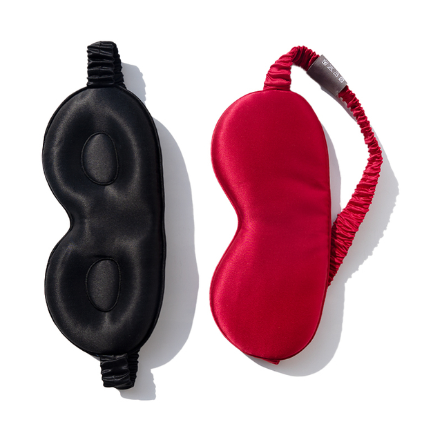 Lichtblockierende, weiche und feuchtigkeitsspendende 3D-Schlafaugenmaske aus Seide