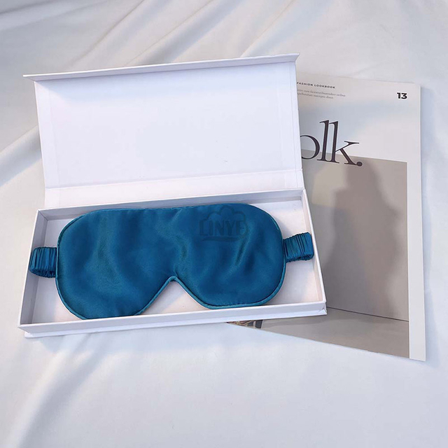 Fabrik-Großhandel mit individuellem Logo-Label-Seiden-Augenmaske, Schlaf-Augenbinde, rosa Augenmaske aus 100 % reiner Maulbeerseide