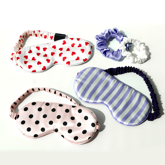 Feuchtigkeitsspendende und weiche, anpassbare Seiden-Augenmaske